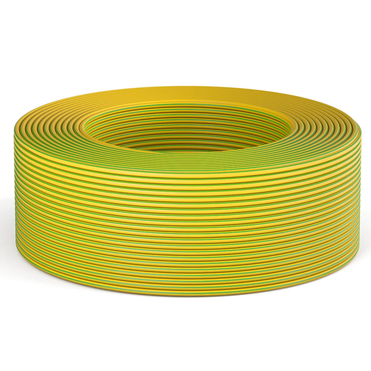 30m Erdungskabel 10mm2 H07V-K PVC grün-gelb flexible Aderleitung für PV-Anlagen inkl. 10 Aderendhülsen (10mm²x12mm)