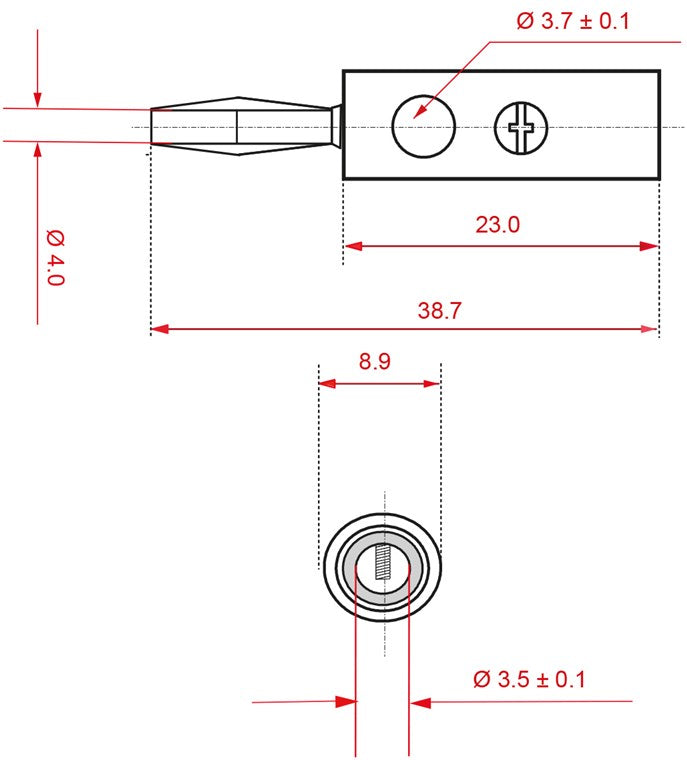 10 Stück 4mm Bananenstecker Bananenschraubkopf schwarz vernickelt Kunststoff Laternenstecker