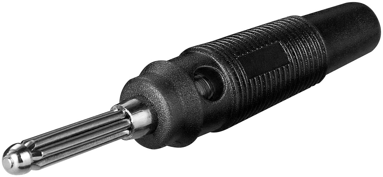 10 Stück 4mm Bananenstecker Bananenschraubkopf schwarz vernickelt Kunststoff Laternenstecker