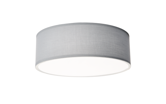 EINLICHT Deckenleuchte rund Ø 30cm | Fabric | moderne Deckenlampe Stoff für 1-Flammig E27 40W Lampenschirm Schlafzimmer Wohnzimmer Stoffschirm, Blaugrau