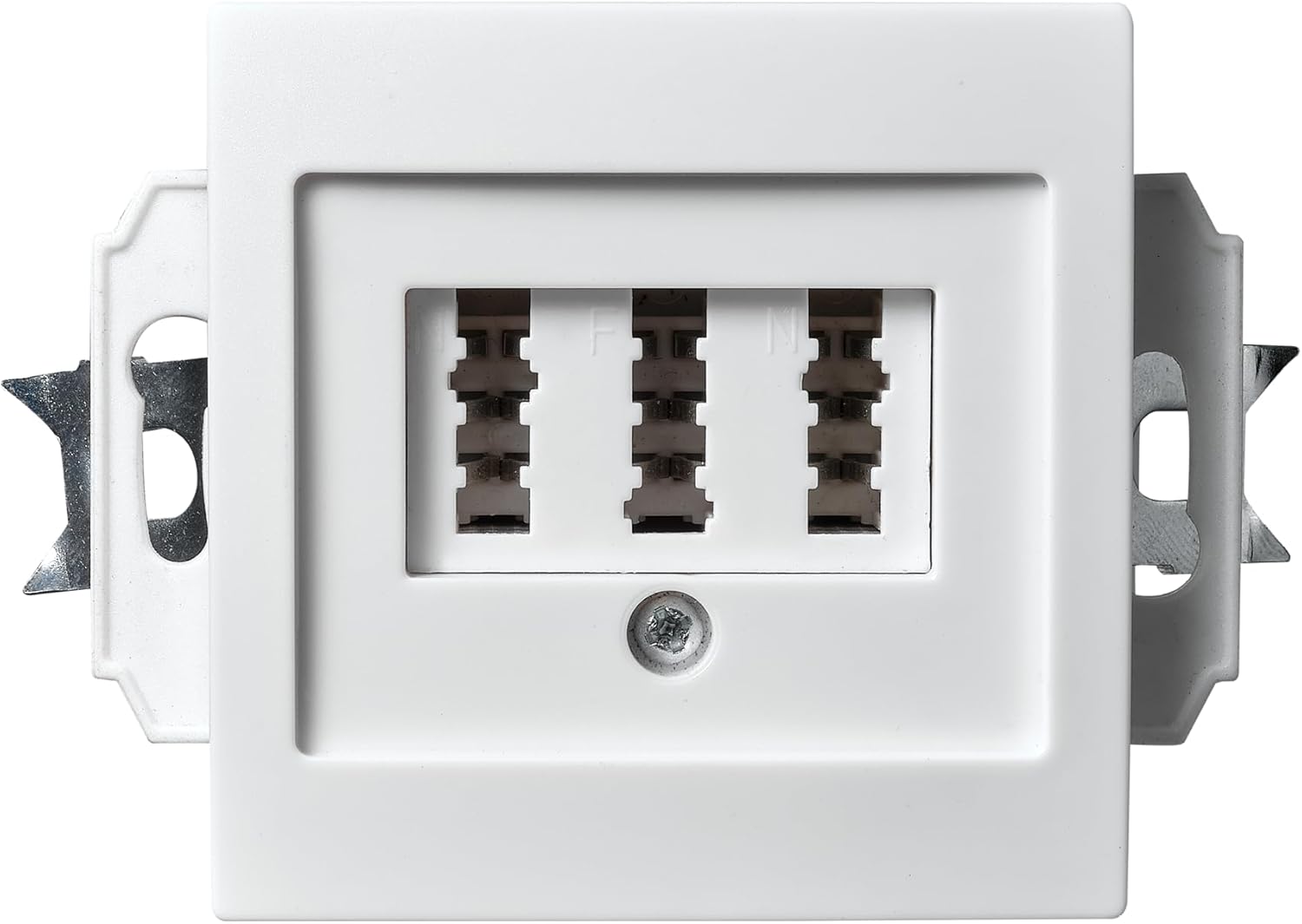 McPower TAE-NFN-Anschlussdose | Flair | 3x 6-polig, Unterputz, IP20, für eine einfache Telefoninstallation, ideal für Haushalte und Büros, weiß