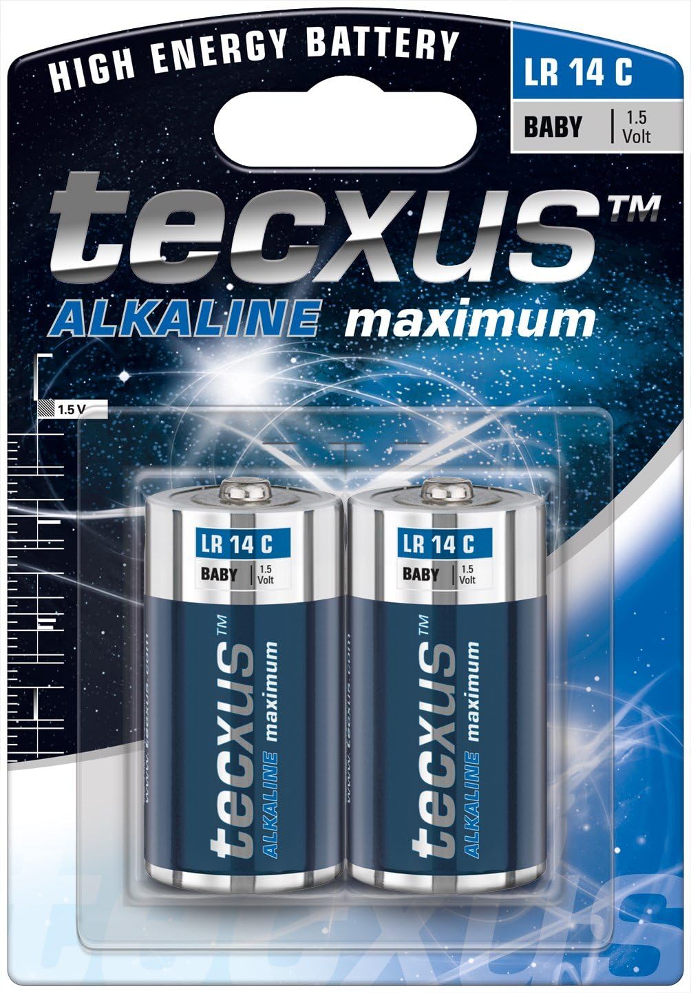 Baby (LR14 / C) Batterien Alkaline 1,5 V mit langer Lebensdauer, 2er Pack