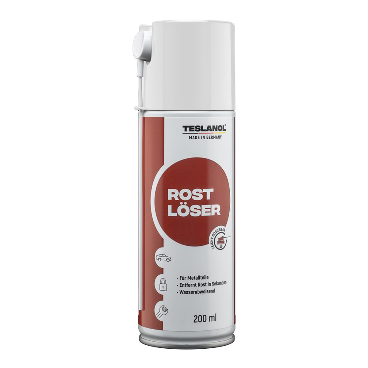 TESLANOL 26015 Rostlöserspray für Auto Fahrrad Werkstatt / Wirksamer Rostentferner / Rostlöser Spray zur Rostentfernung / Dose 200ml