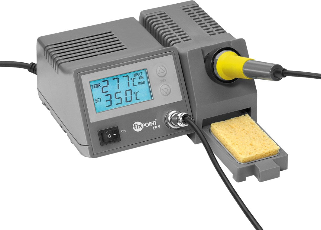 Digitale Lötstation EP5 / 48W Digitales Lötkolben Set / Einstellbare Temperatur 150 - 450 Grad / Feine Lötspitze / Soldering Station mit LCD Anzeige