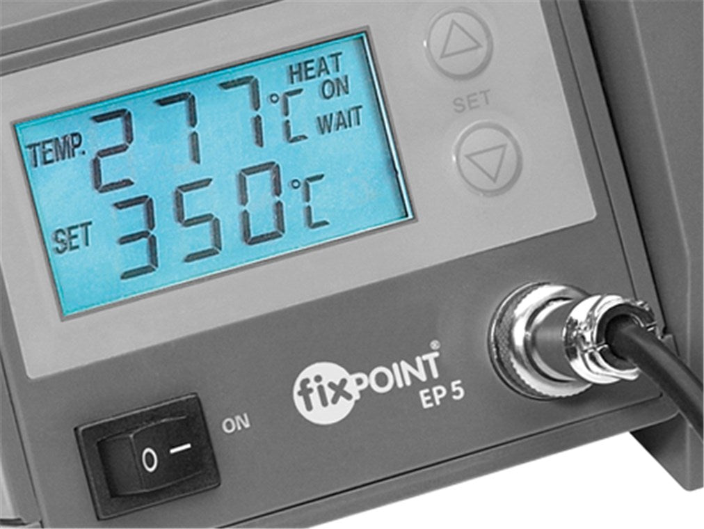 Digitale Lötstation EP5 / 48W Digitales Lötkolben Set / Einstellbare Temperatur 150 - 450 Grad / Feine Lötspitze / Soldering Station mit LCD Anzeige