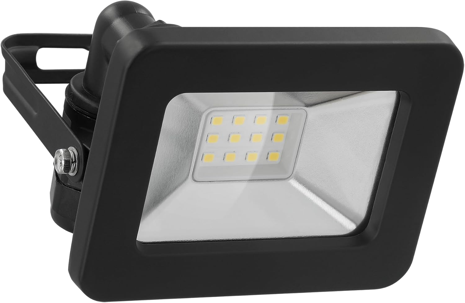 LED Strahler Außen 10W / Außenstrahler IP65 / Neutralweißes Licht 850 lm/LED Scheinwerfer Fluter Wandmontage / IP65 Gartenstrahler/Schwarz [Energieklasse F]