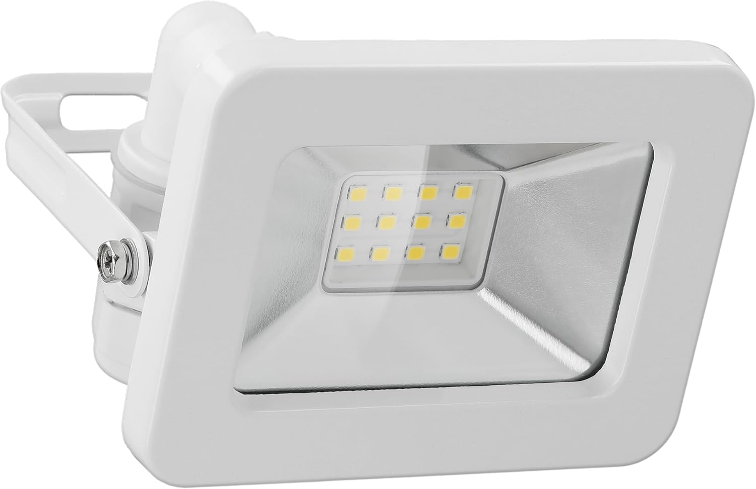 LED Strahler Außen 10W / Außenstrahler IP65 / Neutralweißes Licht 850 lm/LED Scheinwerfer Fluter Wandmontage / IP65 Gartenstrahler / Weiß [Energieklasse F]