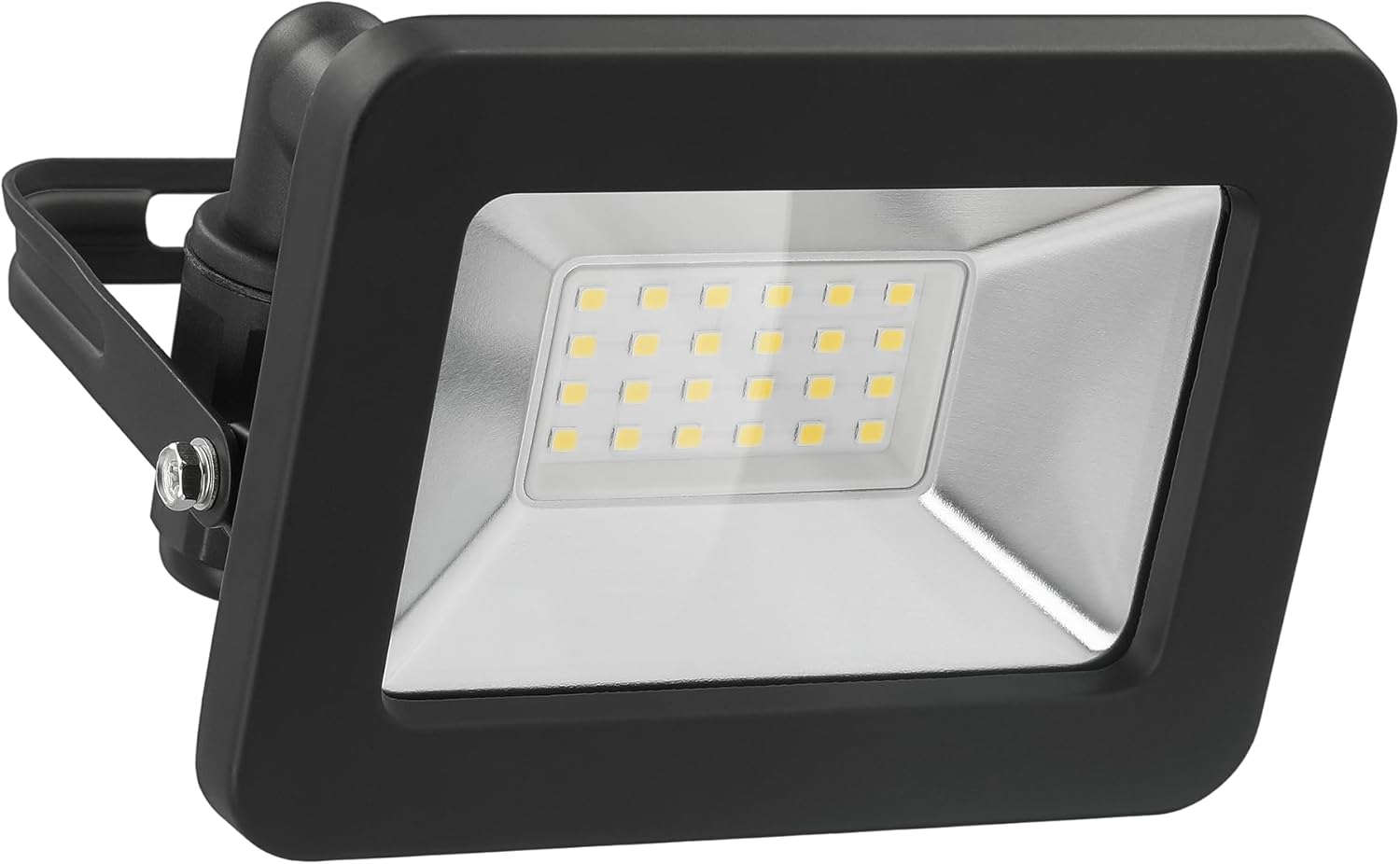 LED Strahler Außen 20W / Außenstrahler IP65 / Neutralweißes Licht 1700 lm/LED Scheinwerfer Fluter Wandmontage / IP65 Gartenstrahler / Schwarz [Energieklasse F]