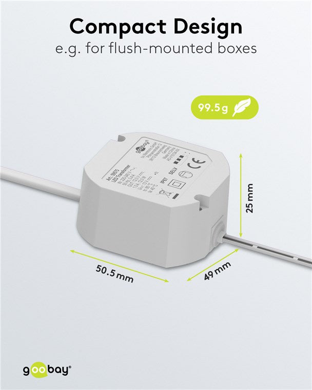 Goobay LED Trafo mit 12V und 12 Watt / Transformator wandelt von 230V AC in 12V DC um