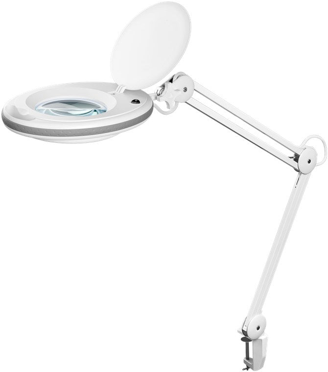 goobay Lupenleuchte / LED Lupenlampe aus Plastik / 8 W Leistungsaufnahme, Farbtemperatur 6500 K / Lichtstrom 650 lm / Betriebsspannung 230 V (AC) 60361, Weiß