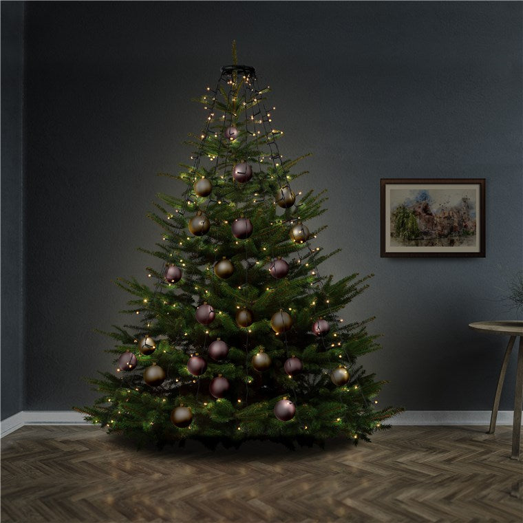 goobay LED Baummantel mit Ring / Weihnachtsbaum Ring / Timer- und Memoryfunktion / 1.40-1.80M Baum