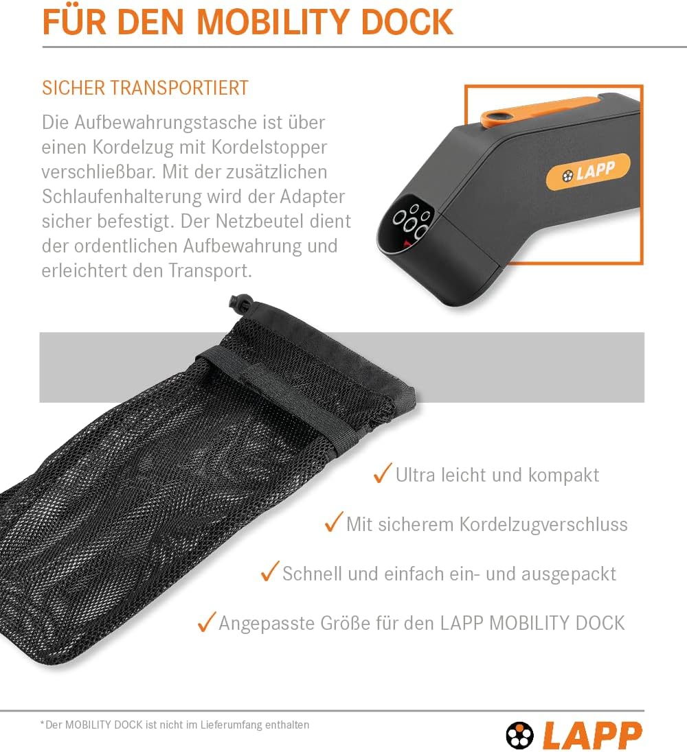 Lapp Mobility Netzbeutel für das Ladegerät Mobility Dock / Schwarz