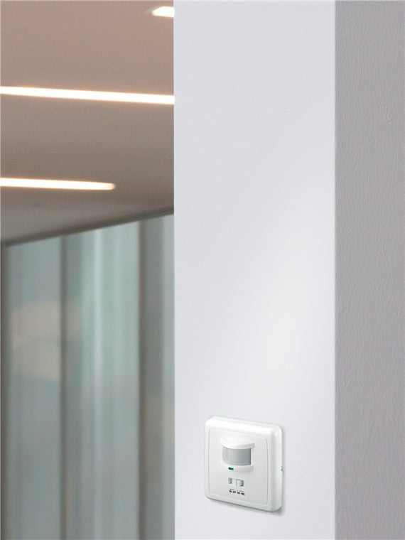 Goobay Infrarot Akustischer Bewegungsmelder Innen mit Klatschsensor 160° Pir Sensor für LED Leuchten Unterputz Wandmontage 9m Reichweite Weiß