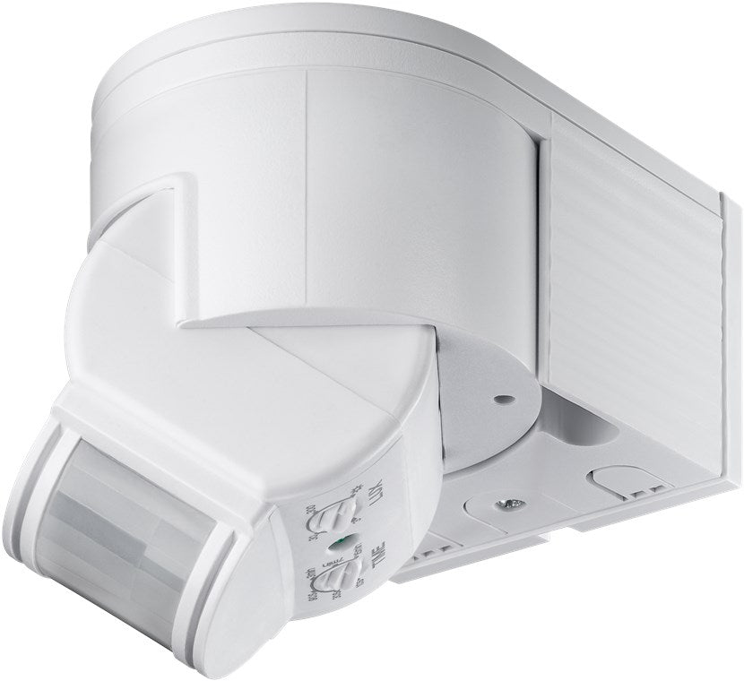 Goobay Infrarot Bewegungsmelder für Innen & Aussen 180° Pir Sensor LED Leuchte drehbar & neigbar Wand Aufputz Montage 12m Reichweite Weiß