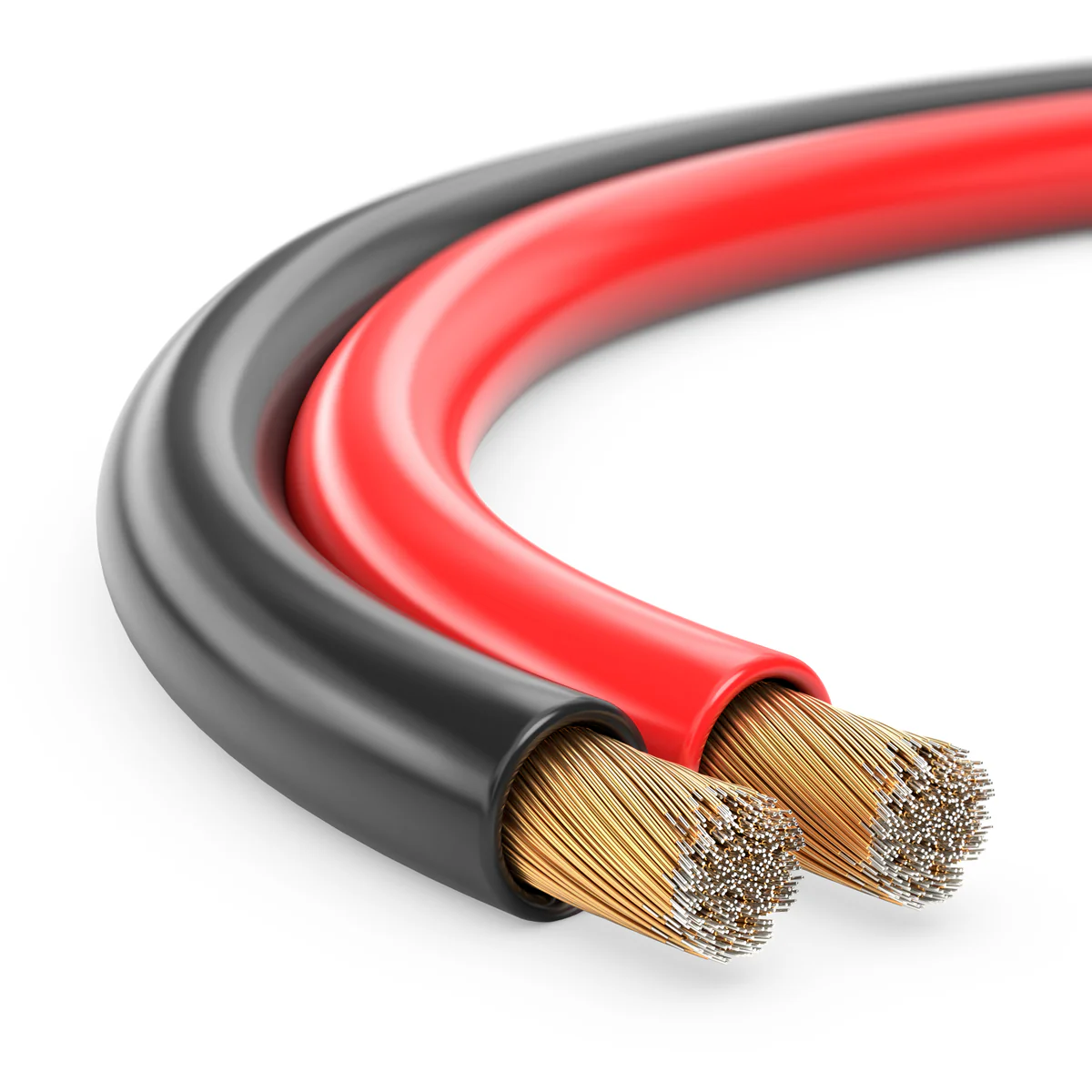10m Lautsprecherkabel Boxenkabel 2 x 1,5 mm² CCA Kupfer rot / schwarz Audio Kabel