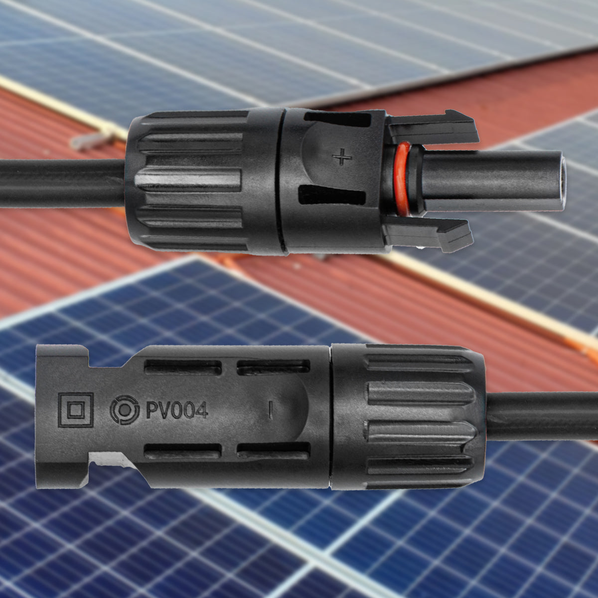 8m 6mm² Solarkabel Verlängerung PV Verbindungskabel Solarstecker Schwarz